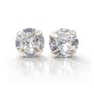 Brinco Pedra Zirconia 7mm Prata Legítima 925 Brinco Pedra Zirconia 7mm Prata Legítima 925