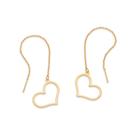 Brinco Pêndulo Coração Vazado Banhado a Ouro Rommanel 527585 Cor:Dourado