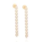 Brinco pêndulo folheado a ouro BRANCO 527265 Rommanel Brinco pêndulo folheado a ouro BRANCO 527265 Rommanel