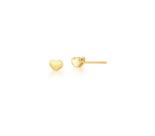 BRINCO PEQUENO CORAÇÃO LISO BANHADO A OURO - 4mm x 5mm