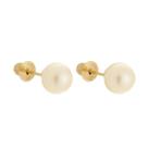 Brinco perola 4mm em Ouro 18k