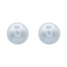 Brinco Pérola Clássico Semijoia Ródio Branco Akasaki BC2494 Brinco Pérola Clássico Semijoia Ródio Branco Akasaki BC2494