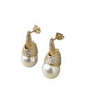 Brinco Perola Com Zirconia Folheado A Ouro Brinco Perola Com Zirconia Folheado A Ouro