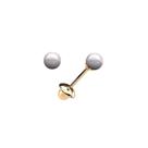 Brinco Pérola Ouro Dourado Infantil Elister P30B