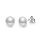 Brinco Pérola Shell Prata 925 Legítima 8mm