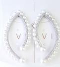 Brinco pérola zirconia Brinco pérola zirconia