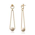 Brinco Pérolas Banhado a Ouro 18k