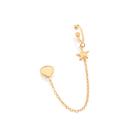 Brinco piercing de pressão com concha 527514 Rommanel Cor:Dourado Brinco piercing de pressão com concha 527514 Rommanel Cor:Dourado