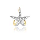 Brinco Piercing Estrela Zircônia Folheado A Ouro 18k