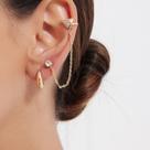 Brinco piercing fake banhado a ouro Brinco piercing fake banhado a ouro
