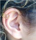 Brinco Piercing Fake Banhado a Ouro
