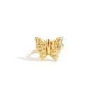Brinco Piercing Fake Borboleta Pequeno Banhado a Ouro