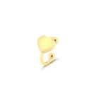 Brinco Piercing Fake Com Coração Liso Folheado A Ouro