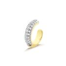 Brinco Piercing Fake Com Pedras De Zircônias Folheado A Ouro Brinco Piercing Fake Com Pedras De Zircônias Folheado A Ouro