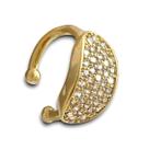 Brinco Piercing Fake Cravejado de Zirconias Banhado Ouro 18k Semijoia Brinco Piercing Fake Cravejado de Zirconias Banhado Ouro 18k Semijoia