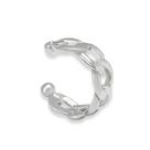 Brinco Piercing Fake Elos Groumet Banhado a Prata Brinco Piercing Fake Elos Groumet Banhado a Prata