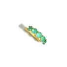 Brinco Piercing Fake Zircônias Verde Banhado a Ouro