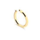Brinco Piercing Fio Liso Folheado A Ouro
