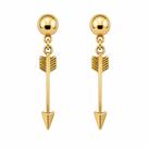 Brinco Pingente Flecha Dourado Brinco Pingente Flecha Dourado