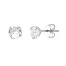 Brinco Ponto de Luz Cristal 5mm Prata 925