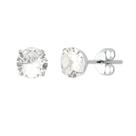 Brinco Ponto de Luz Cristal 6mm Prata 925