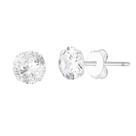 Brinco Ponto de Luz Cristal 7mm Prata 925
