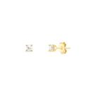 Brinco Ponto de Luz de Ouro com Moissanite