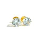 Brinco Ponto de Luz Zircônia 8mm Banhado a Ouro Brinco Ponto de Luz Zircônia 8mm Banhado a Ouro