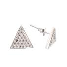 Brinco Prata 925 Triangulo Cravejado Zircônias Cheio Brinco Prata 925 Triangulo Cravejado Zircônias Cheio