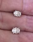 Brinco prata luxo 925 rodinada moissanite com GRA.Rosangela lima joias