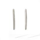 Brinco Prata Original 925 Palito Grande Minimalista Delicado