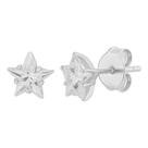 Brinco Prata Zircônia Estrela Cristal 5mm