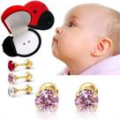 Brinco Recém-nascido Infantil Bebê Ouro 18k 2,5mm