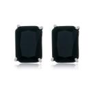 Brinco retangular 4 garras preto