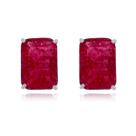 Brinco retangular 4 garras rosa Brinco retangular 4 garras rosa