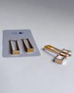 Brinco Retangular Banhado a Ouro 18k Flora