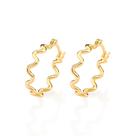 Brinco Rommanel argola ondas folheado a ouro 18k (526783) Brinco Rommanel argola ondas folheado a ouro 18k (526783)