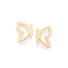 Brinco Rommanel Banhado A Ouro Borboleta Vazada 527402 Cor:Dourado