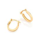 Brinco Rommanel Banhado Ouro 18k Argola Oval Pequena 520902