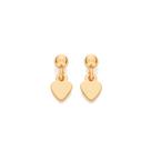 Brinco Rommanel Banhado Ouro 18K Pêndulo Coração 527643