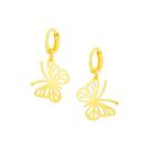 Brinco Rommanel Banhado Ouro Argola Borboleta