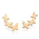Brinco Rommanel Ear Cuff Borboletas Banhado Ouro 18k Rommanel Feminino Brinco Rommanel Ear Cuff Borboletas Banhado Ouro 18k Rommanel Feminino