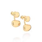 Brinco Rommanel Ear Jacket Oval Folheado a Ouro 526994