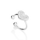 Brinco rommanel feminino prata 925 piercing de pressão 820273