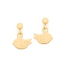Brinco Rommanel Folheado Ouro Pássaro Adulto/infantil 524095