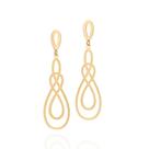 Brinco Rommanel Gotas Entrelaçadas Banhado A Ouro 18k
