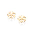 Brinco Rommanel Infantil Flocos de Neve Banhado a Ouro 18k 525355