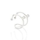 Brinco Rommanel Piercing De Pressão Duplo Zircônias 526755 320018
