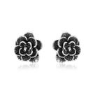 Brinco Rosa Grande 1,3cm Prata de Bali 925 Brinco Rosa Grande 1,3cm Prata de Bali 925