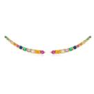 Brinco Semijoia Ear Cuff Micro Zircônia - Ouro Colorido